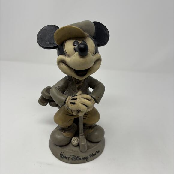 Walt Disney World Parks Mickey Mouse‎ Golf Golfer Bobblehead 8" Vintage - Picture 1 of 5